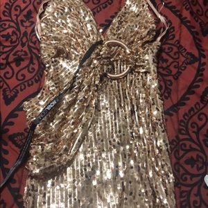 Fashion Nova Rose Gold Sequin dress